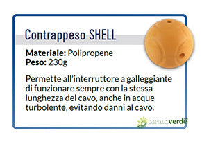 Contrappeso per galleggiante per Elentek Wastek