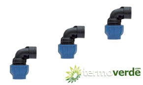 10 pz Gomito PE compressione Irritec 918 Ø32 x 1" PN16