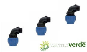 5 pz Gomito PE compressione Irritec 919 Ø50 x 2" PN16