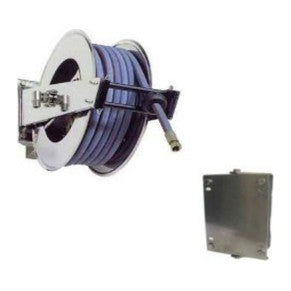 Injecta avvolgitubo automatico 100% inox, tubo blu 20 m