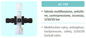 Injecta AC VM PVDF valvola multifunzione 8x12 FPM