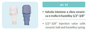 Injecta valvola iniezione AC VI EPDM - 1/2â-3/8â4x7 PVDF