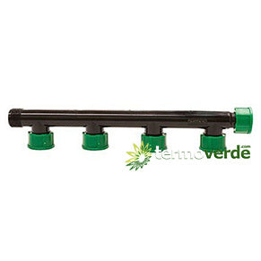 5 pz Irritec 436 Collettore irrigazione ghiera OR 4 uscite