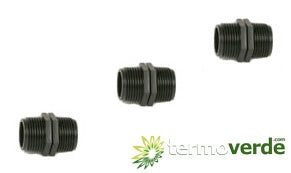 100 pz Nipple Irritec 607 Polipropilene - ½" x ½" PP