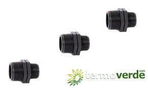 20 pz Nipple ridotto Irritec 619 Polipropilene   1"½ x 1"¼ PP