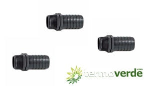25 pz Raccordo M tubo spiralato Irritec 752 - Ø40 x 1" PP