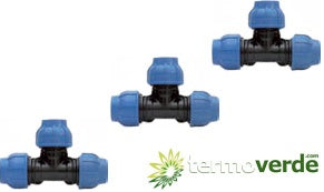 10 pz Tee PE compressione Irritec 914 Ø32 x Ø32 x Ø32 PN16